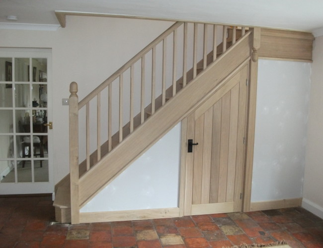Bare Ash Stairs + Cupboard