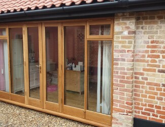 Oak Door Frame Fixed Lights