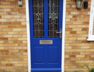 Door w Pattern Glass